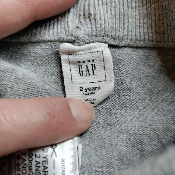 Gap leggings 2T gray stretchy cotton footless tights spring summer - Picture 3 of 5